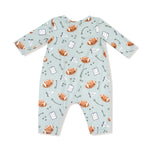 Angel Dear Long Sleeve Henley Romper for Baby in Soft Viscose from Bamboo - Everetts Place Boutique - 