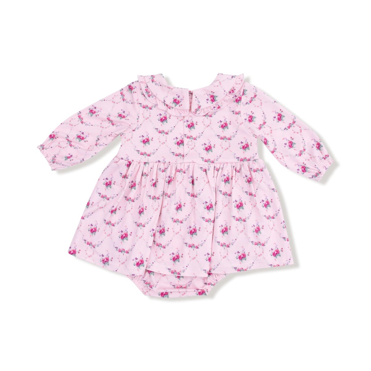 Angel Dear Long Sleeve Peter Pan Ruffle Collar Bubble Skirt Set - Everetts Place Boutique - 