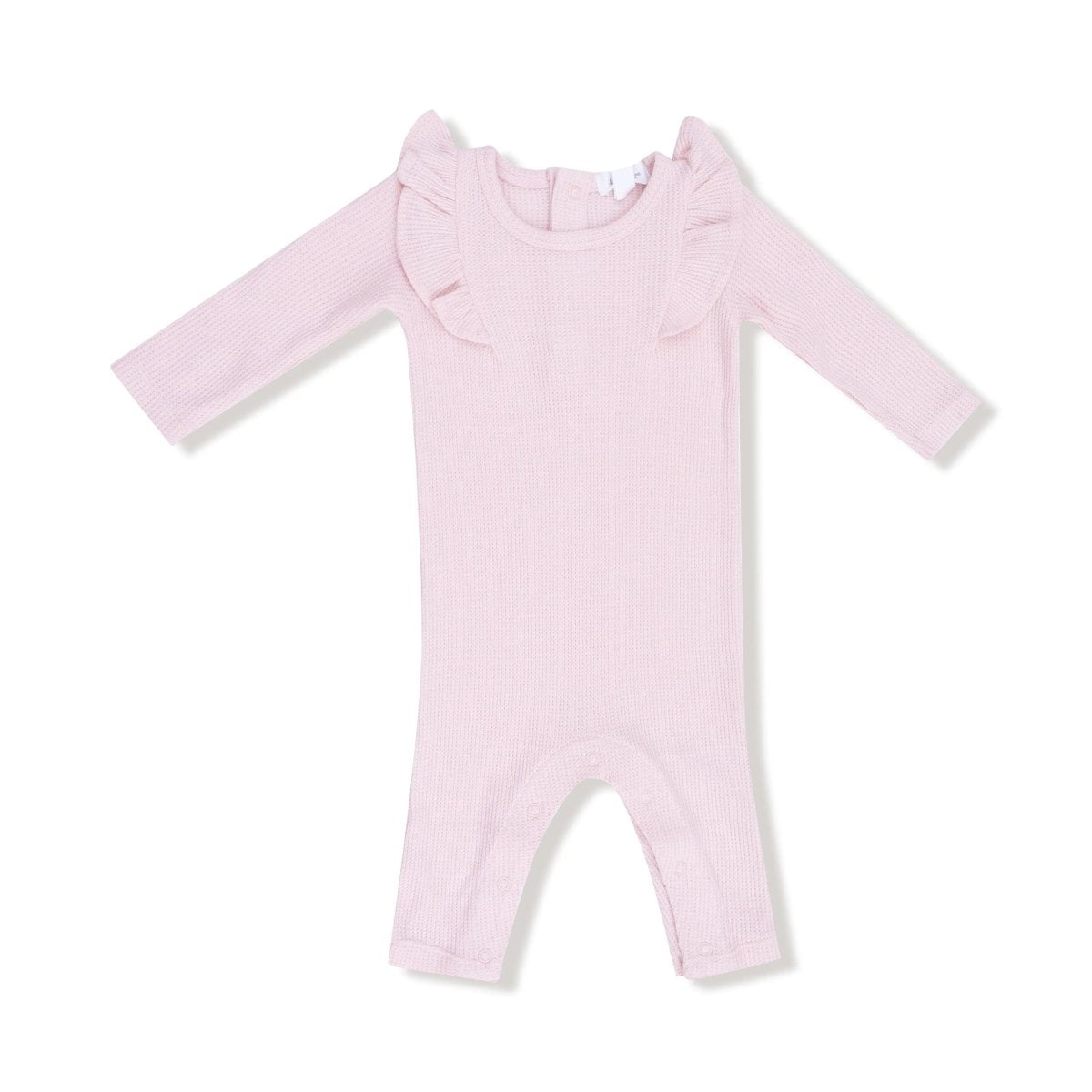 Angel Dear Long Sleeve Ruffle Romper for Cozy Cuddles and Warmth - Everetts Place Boutique - 