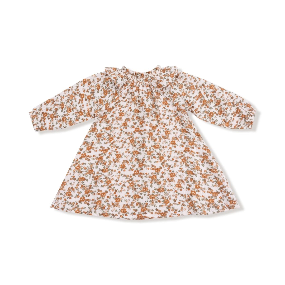 Angel Dear Long Sleeve Ruffle Smocked Neck Dress With Diaper Cover - Everetts Place Boutique - 