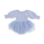 Angel Dear Long Sleeve Smocked Bubble With Tutu Romper For Baby - Everetts Place Boutique - 