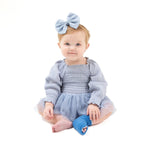 Angel Dear Long Sleeve Smocked Bubble With Tutu Romper For Baby - Everetts Place Boutique - 