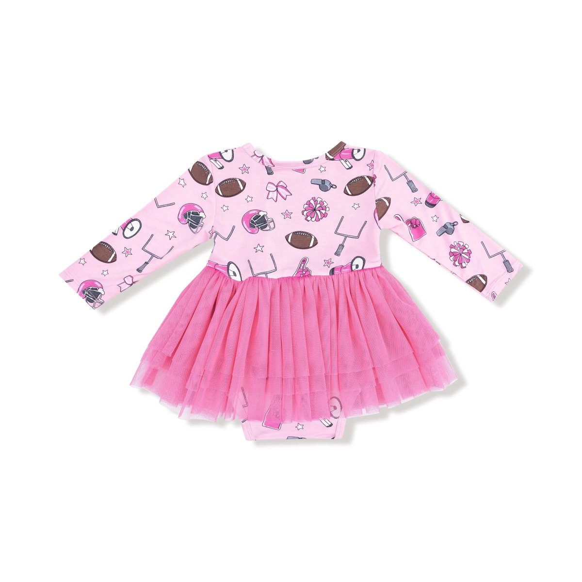 Angel Dear Long Sleeve Tutu Bodysuit Dress for Girls Cozy and Glamorous Holiday Outfit - Everetts Place Boutique - 