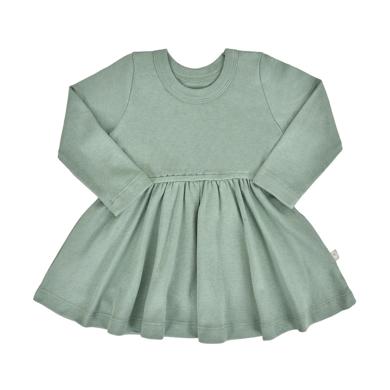 long sleeve twirl dress | Basil Green - Sleeve, Textile, Baby & Toddler Clothing, One-piece garment, Day Dress | Everetts Place