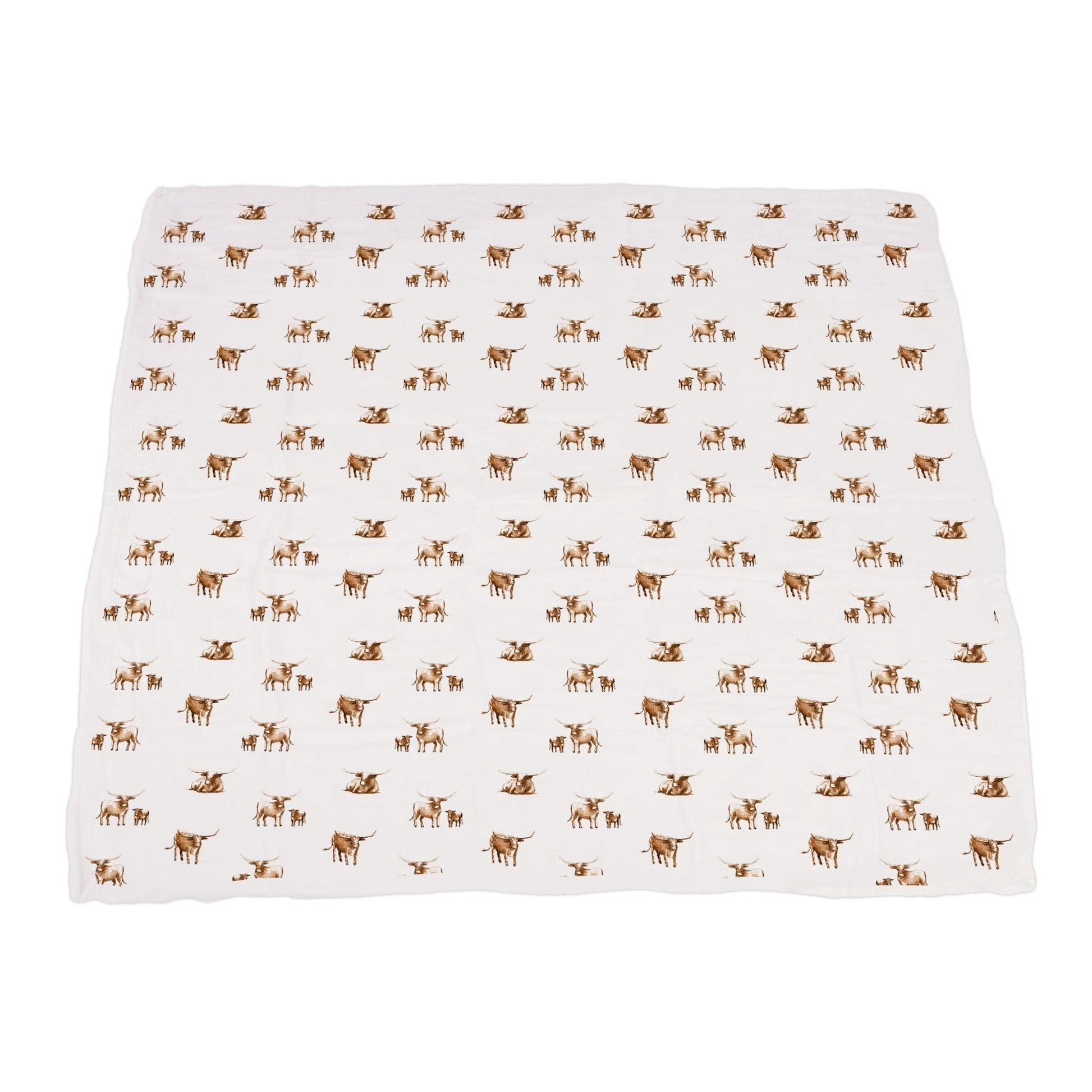 Longhorn Bamboo Newcastle Blanket For Kids 100 Percent Natural Muslin Soft Cozy And Breathable 47 Inch x 47 Inch Newcastle Classics
