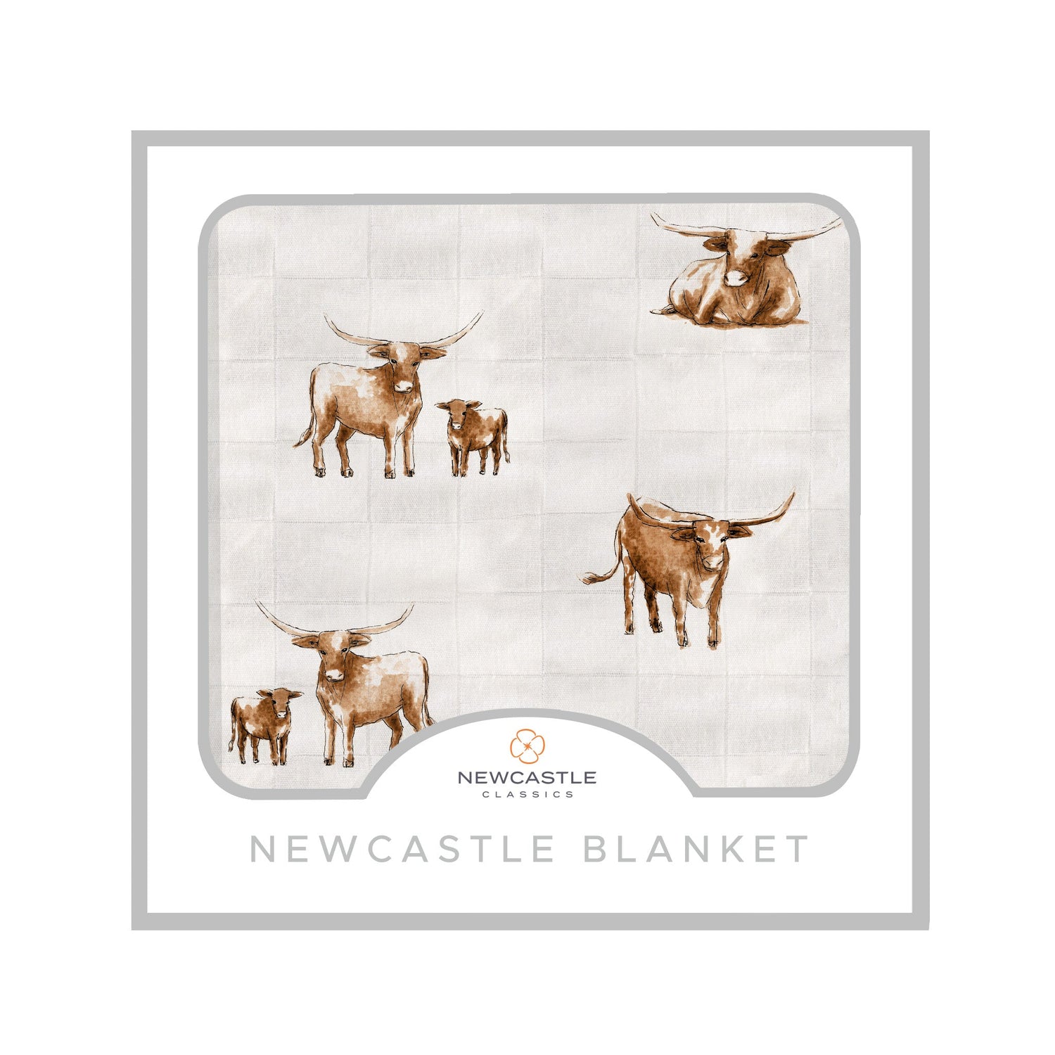 Newcastle Classics Longhorn Bamboo Newcastle Blanket with Natural Muslin for Cozy Kids - Home & Garden > Linens & Bedding > Bedding > Blankets baby blanket