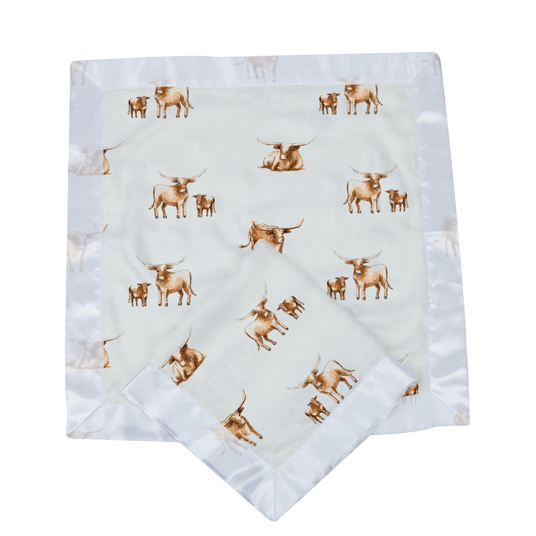 Newcastle Classics Longhorn Newcastle Security Blanket for Comfort and Cuddles for Babies - Baby & Toddler > Swaddling & Receiving Blankets > Receiving Blankets Bamboo Security Blanket