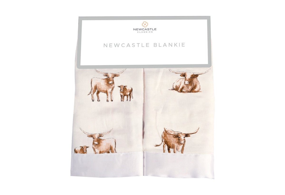 Newcastle Classics Longhorn Newcastle Security Blanket for Comfort and Cuddles for Babies - 