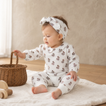 Organic Ruffle Collar Onesie & Pants Set - Loom by Makemake Organics
