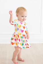 Mila & Rose ® Lotta Love 3/4 Sleeve Twirl Bodysuit - 
