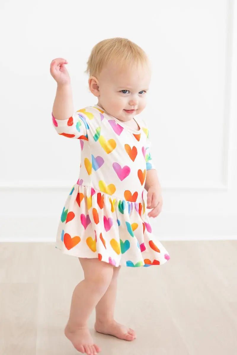 Mila & Rose ® Lotta Love 3/4 Sleeve Twirl Bodysuit - 
