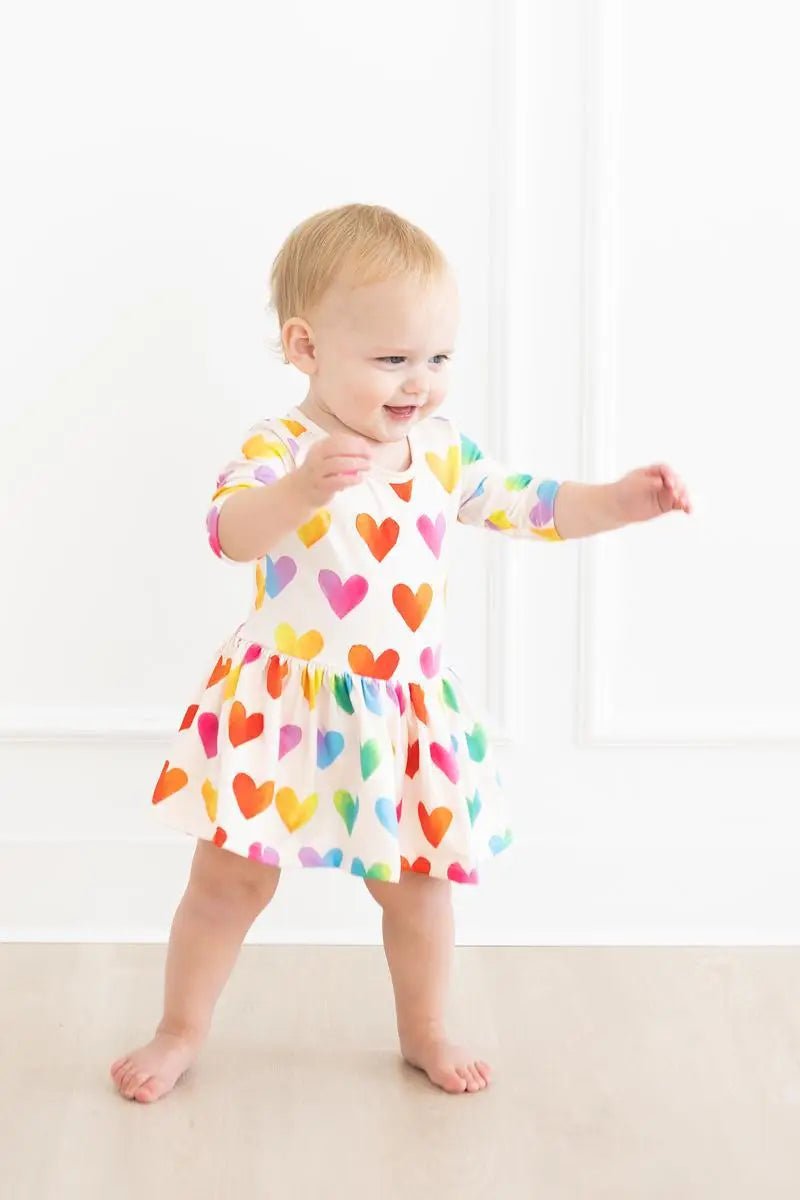 Mila & Rose ® Lotta Love 3/4 Sleeve Twirl Bodysuit - 