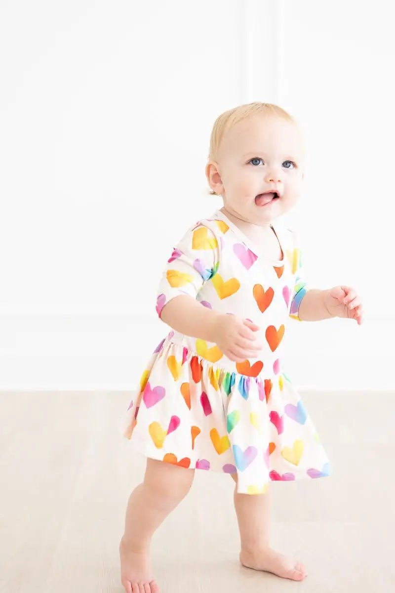 Mila & Rose ® Lotta Love 3/4 Sleeve Twirl Bodysuit - 