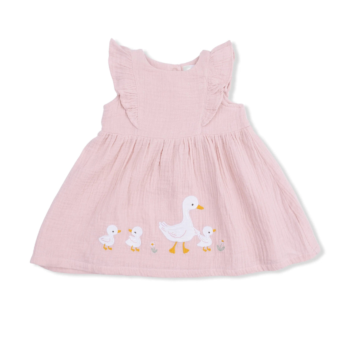 Angel Dear Lotus Flower Ducklings - Ruffle Sleeve Dress and Bloomer with Sunhat - 