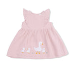 Angel Dear Lotus Flower Ducklings - Ruffle Sleeve Dress and Bloomer with Sunhat - 