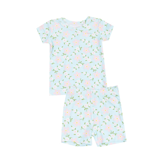 Loungewear Short Set Vintage Daisy for Kids.