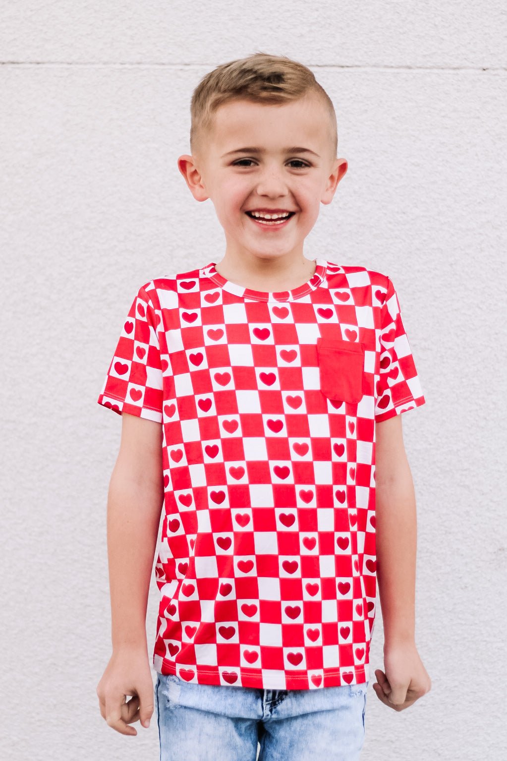 DREAM BIG LITTLE CO LOVE CHECKZZZ EXCLUSIVE DREAM POCKET TEEEveretts Place