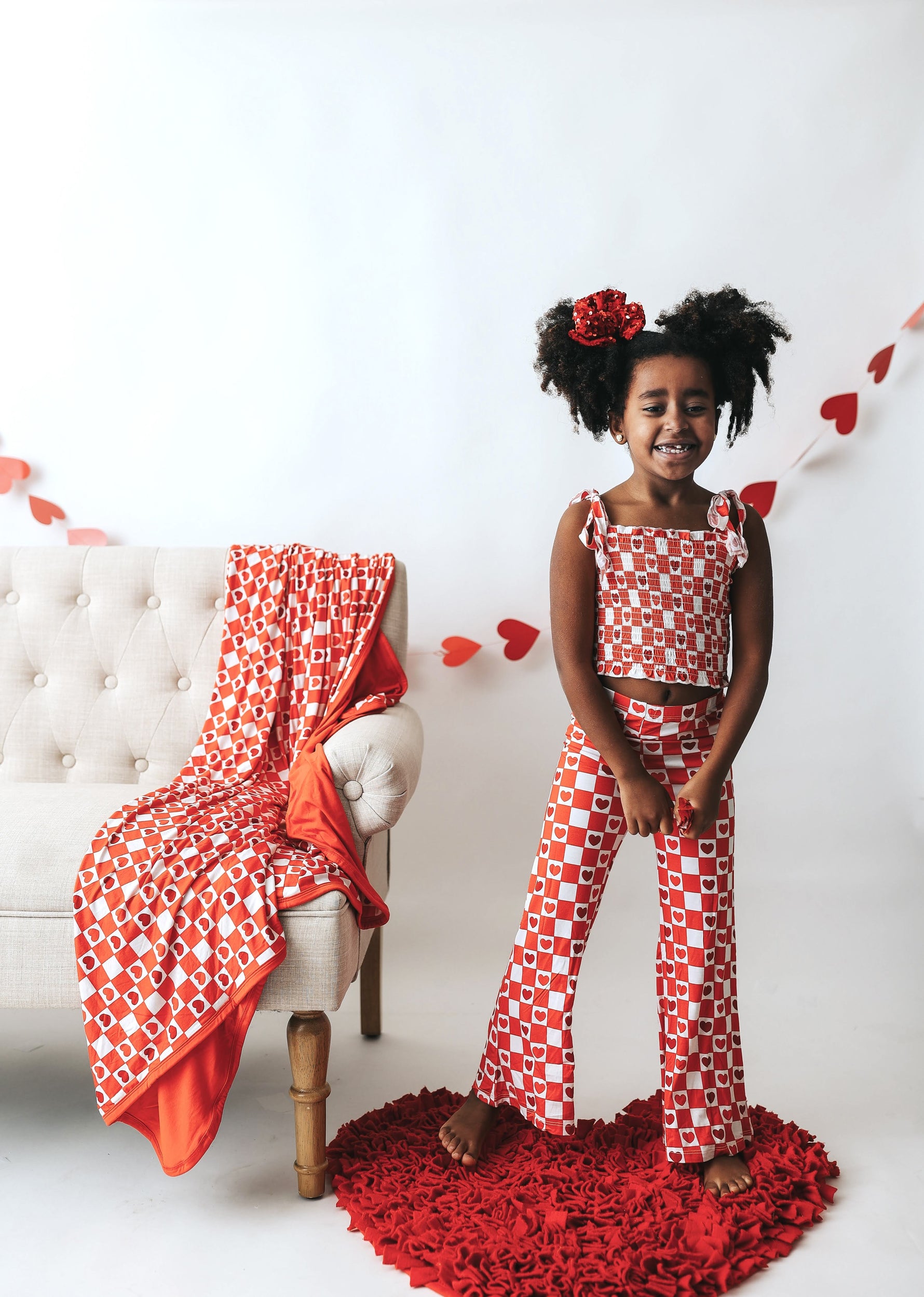 DREAM BIG LITTLE CO LOVE CHECKZZZ EXCLUSIVE DREAM SMOCKED FLARE SETEveretts Place