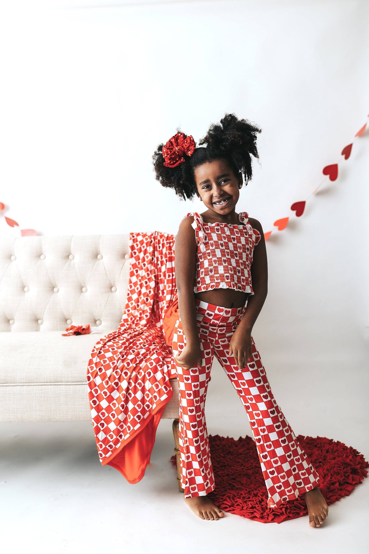 DREAM BIG LITTLE CO LOVE CHECKZZZ EXCLUSIVE DREAM SMOCKED FLARE SETEveretts Place