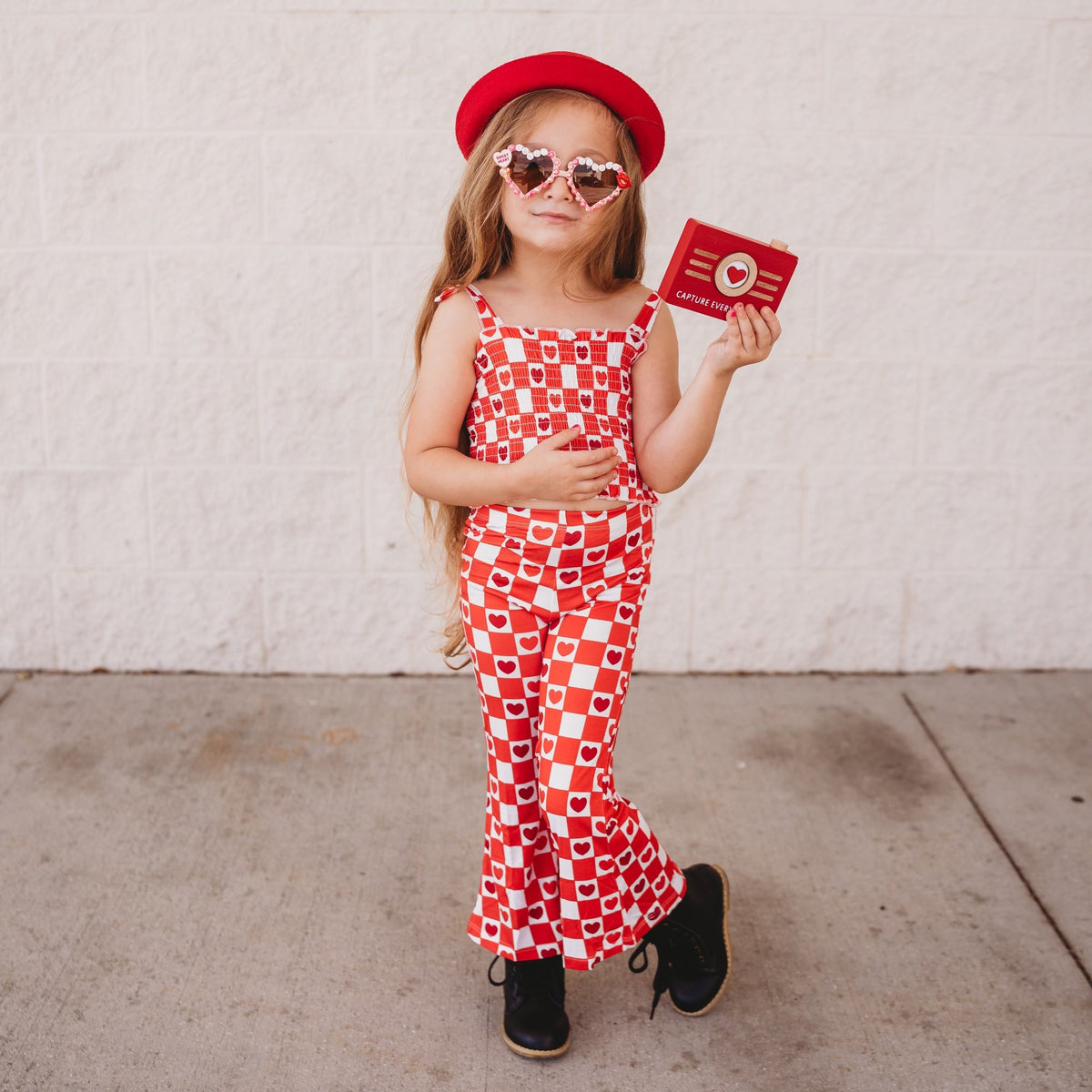 DREAM BIG LITTLE CO LOVE CHECKZZZ EXCLUSIVE DREAM SMOCKED FLARE SETEveretts Place