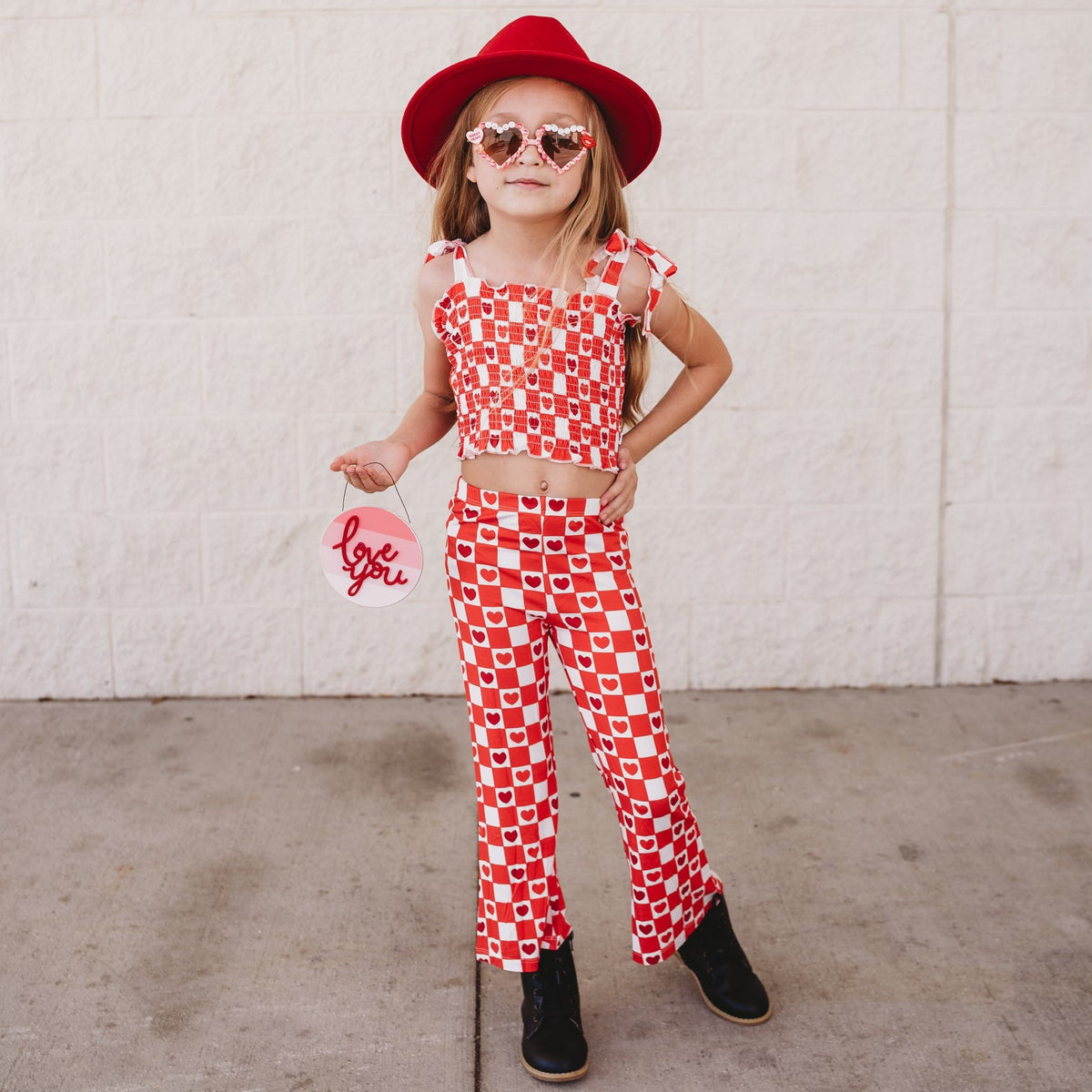 DREAM BIG LITTLE CO LOVE CHECKZZZ EXCLUSIVE DREAM SMOCKED FLARE SETEveretts Place