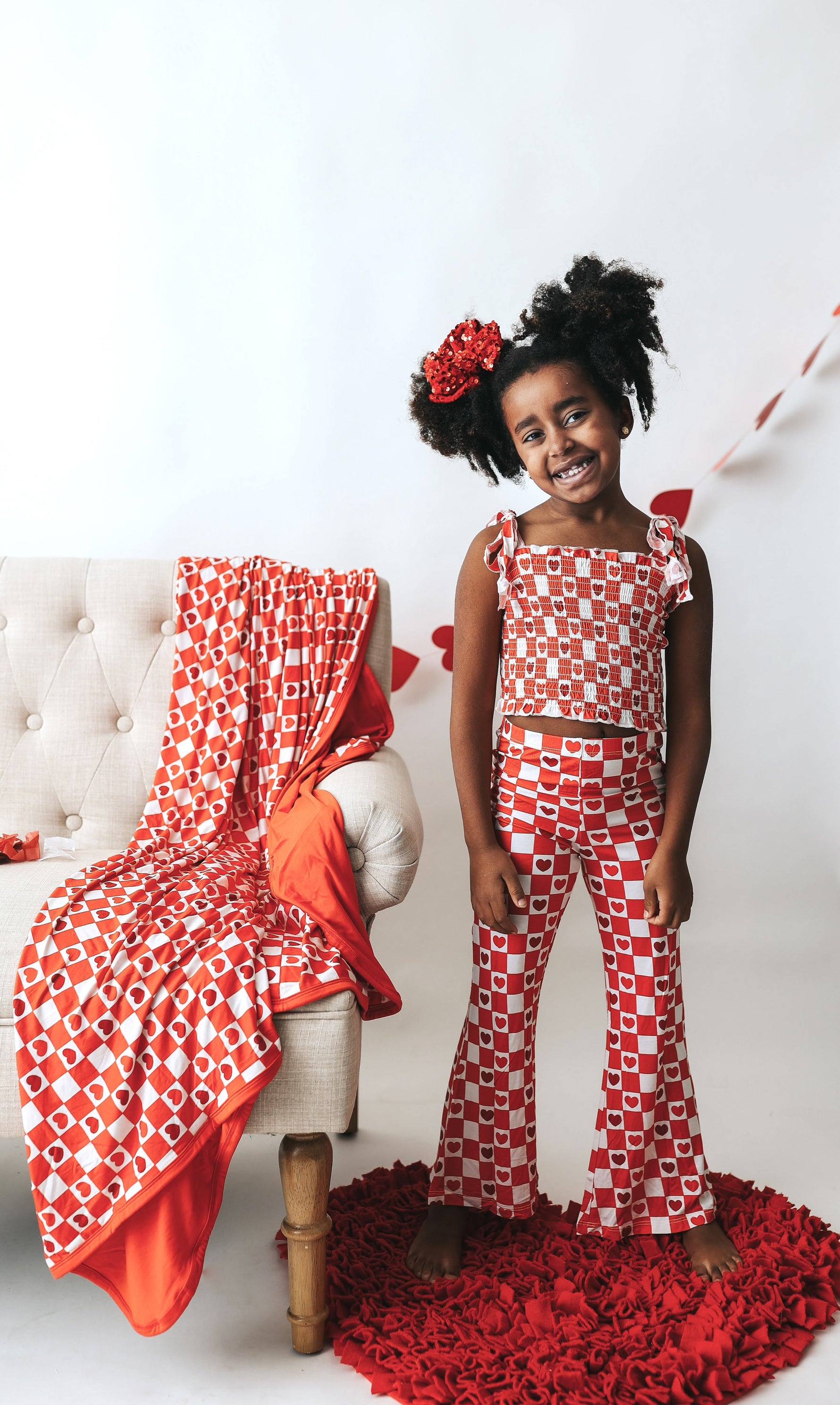 DREAM BIG LITTLE CO LOVE CHECKZZZ EXCLUSIVE DREAM SMOCKED FLARE SETEveretts Place