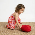 Bestaroo Love Hearts Jumpsuit For Toddlers With Pockets Soft Bamboo Fabric - 