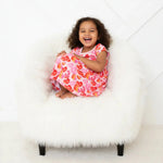 Bestaroo Love Hearts Short Sleeve Dress For Toddlers Silky Bamboo Fabric - 