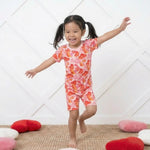 Bestaroo Love Hearts Shorts PJs For Kids Bamboo Comfort All Day - 