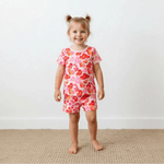 Bestaroo Love Hearts Shorts PJs For Kids Bamboo Comfort All Day - 