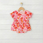 Bestaroo Love Hearts Ultra Soft Bamboo Bodysuit Dress With Snaps For Baby - 