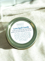 Butter Me Up Organics Love Spell Intention Candle with Rose Quartz for Attracting Love - 