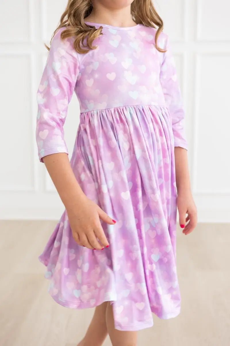 Mila & Rose ® Love Story 3/4 Sleeve Pocket Twirl Dress - 