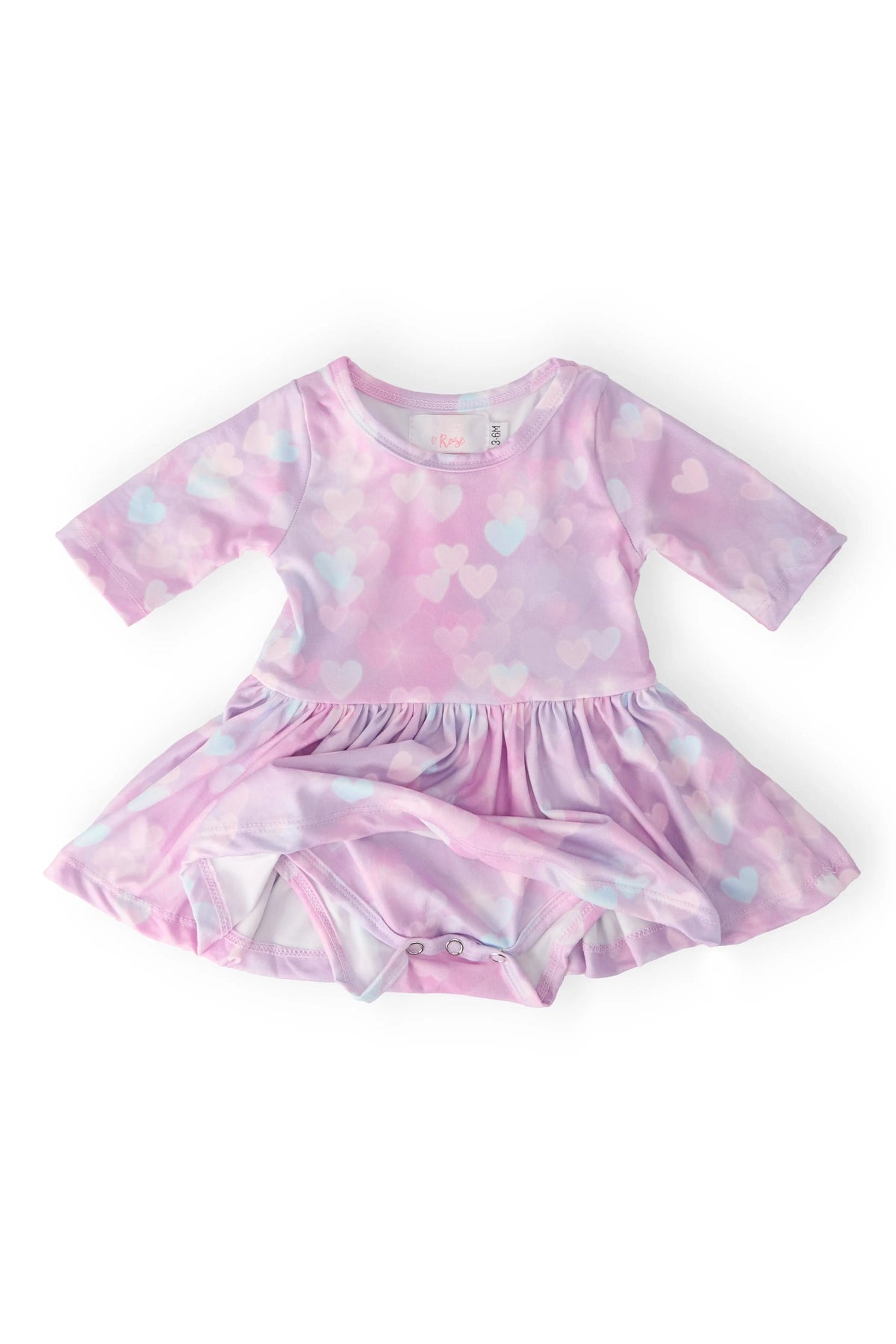 Mila & Rose ® Love Story Twirl Baby Bodysuit With Snap Closure For Easy Diaper Changes - 
