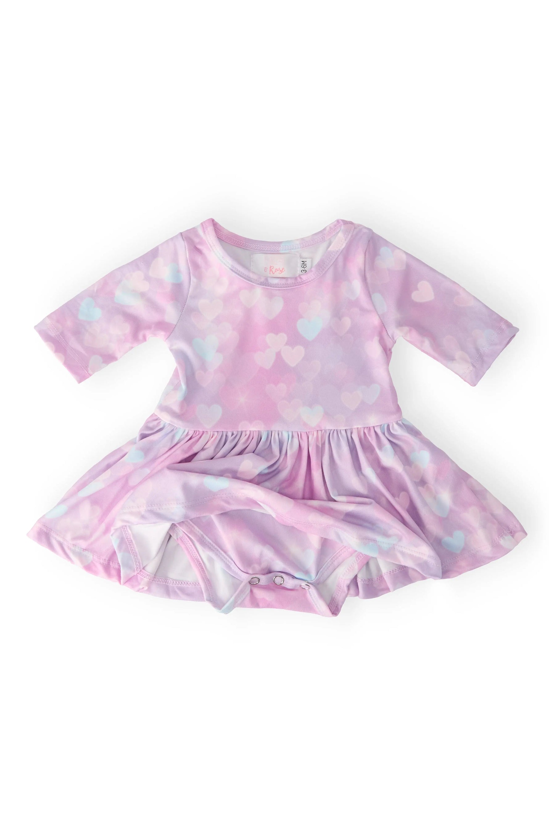 Mila & Rose ® Love Story Twirl Baby Bodysuit With Snap Closure For Easy Diaper Changes - 