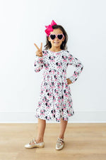 Mila & Rose ® Love You Spots L/S Pocket Twirl Dress - 