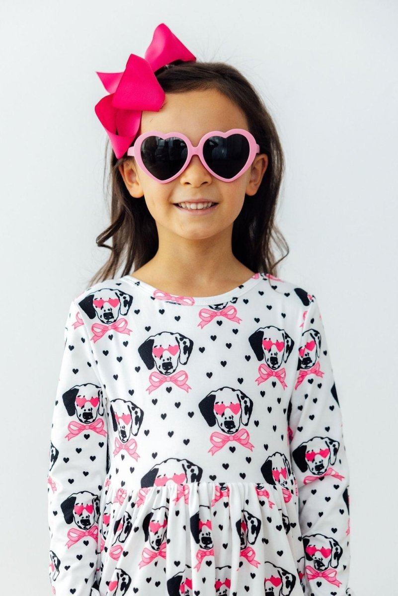 Mila & Rose ® Love You Spots L/S Pocket Twirl Dress - 
