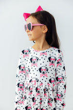 Mila & Rose ® Love You Spots L/S Pocket Twirl Dress - 