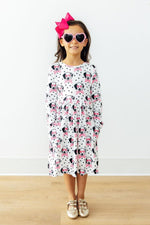 Mila & Rose ® Love You Spots L/S Pocket Twirl Dress - 