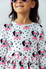 Mila & Rose ® Love You Spots L/S Pocket Twirl Dress - 