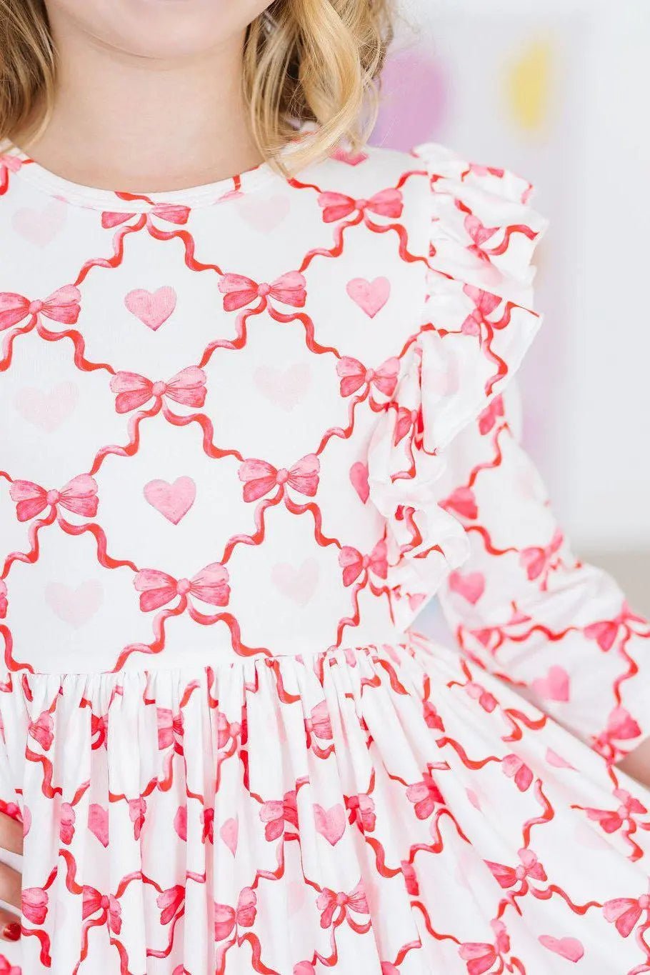 Mila & Rose ® Lovebug 3/4 Sleeve Ruffle Twirl Dress - 
