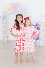 Mila & Rose ® Lovebug 3/4 Sleeve Ruffle Twirl Dress - 