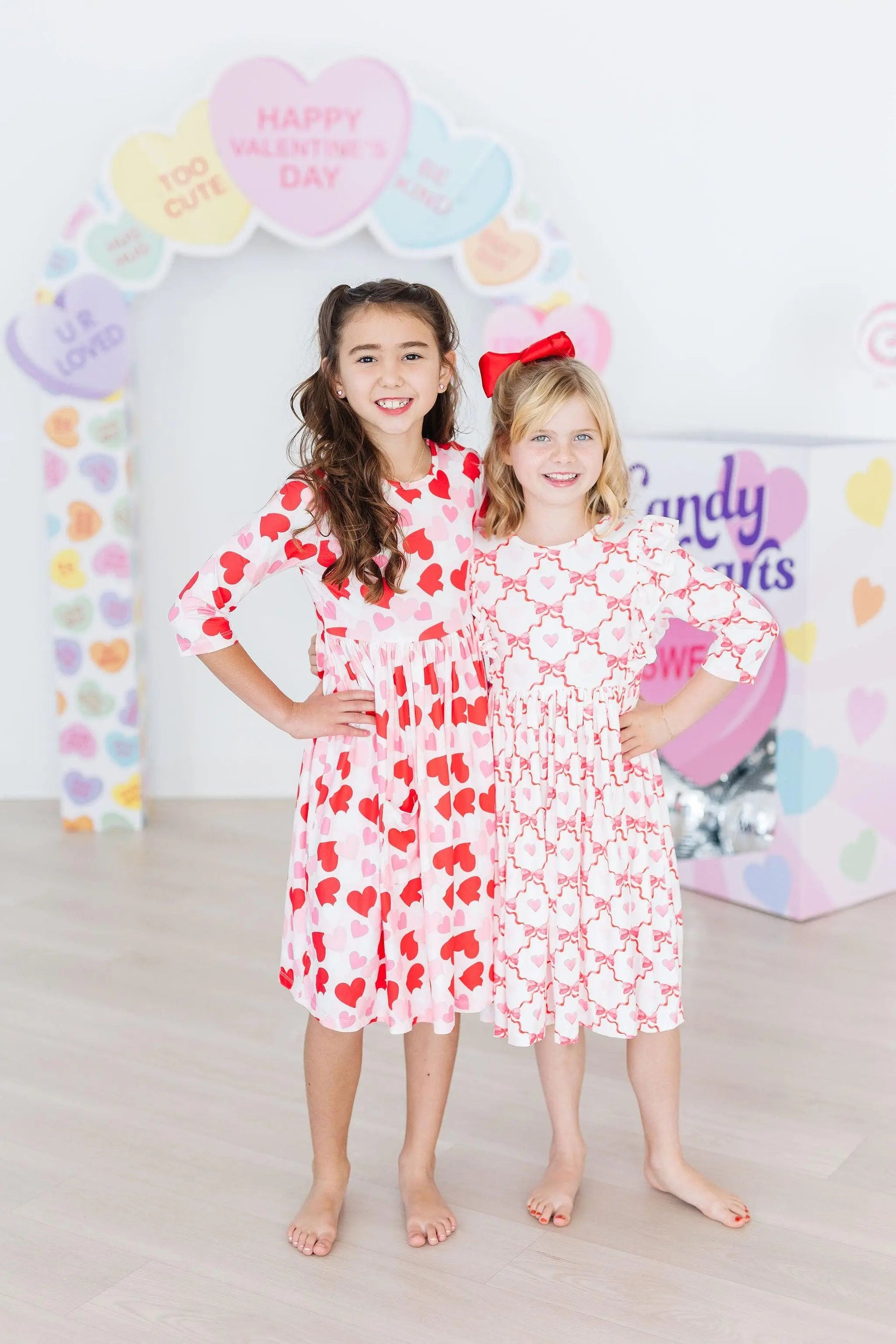 Mila & Rose ® Lovebug 3/4 Sleeve Ruffle Twirl Dress - 