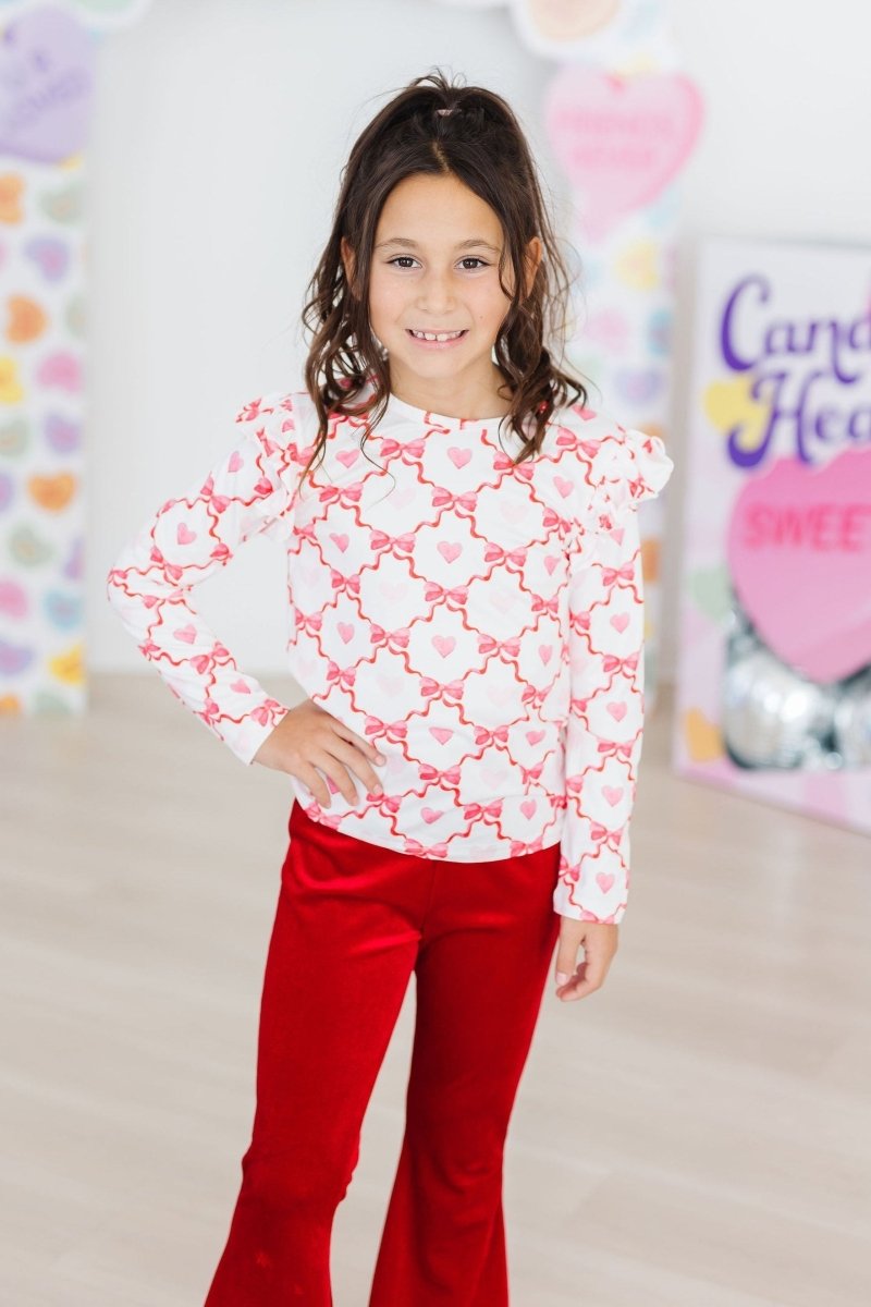 Mila & Rose ® Lovebug L/S Ruffle Tee - 