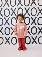 Little Joy Co. Loved Crewneck Sweatshirt - Red or Pink - 