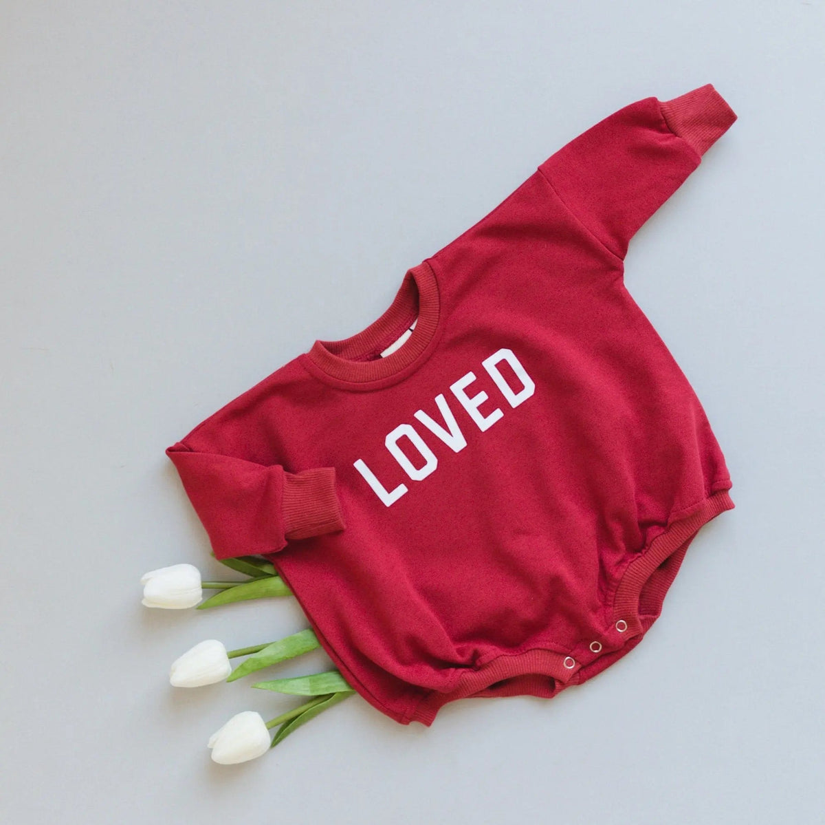 Little Joy Co. Loved Sweatshirt Romper - more colors - 