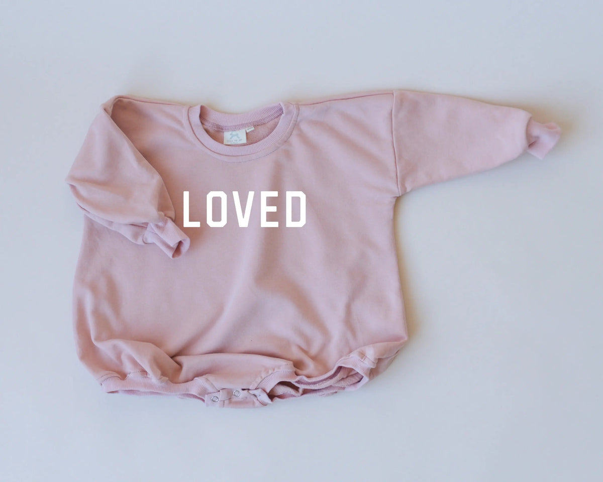Little Joy Co. Loved Sweatshirt Romper - more colors - 