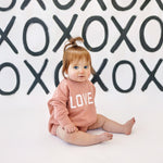 Little Joy Co. Loved Sweatshirt Romper - more colors - 