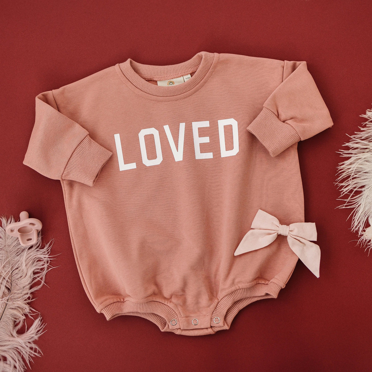 Little Joy Co. Loved Sweatshirt Romper - more colors - 