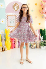 Mila & Rose ® Lovely Lavender Smocked Ruffle Dress - 